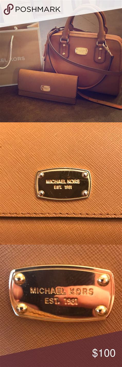 michael kors purse wallet combo brown gold chain|Amazon.com: Michael Kors Wallet Purse.